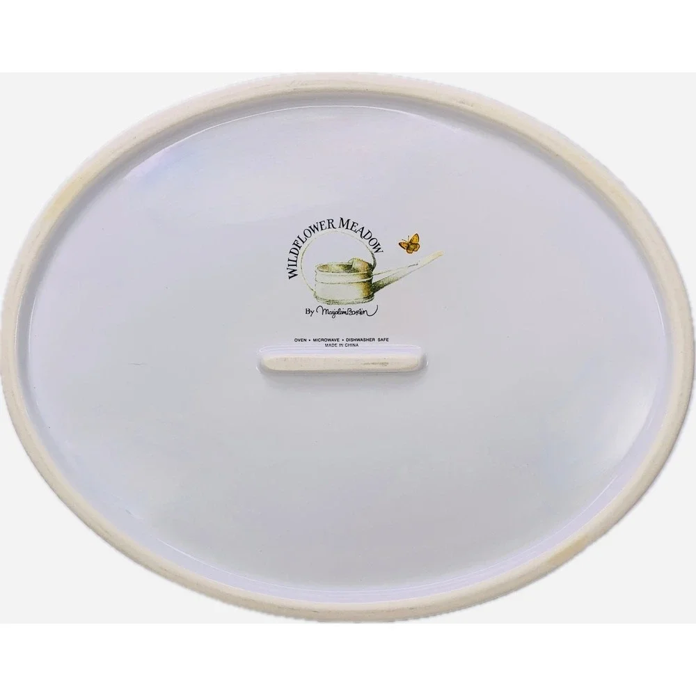 Hallmark‎ Marjolein Bastin WILDFLOWER MEADOW COVERED CASSEROLE Dish Oval 2 Quart